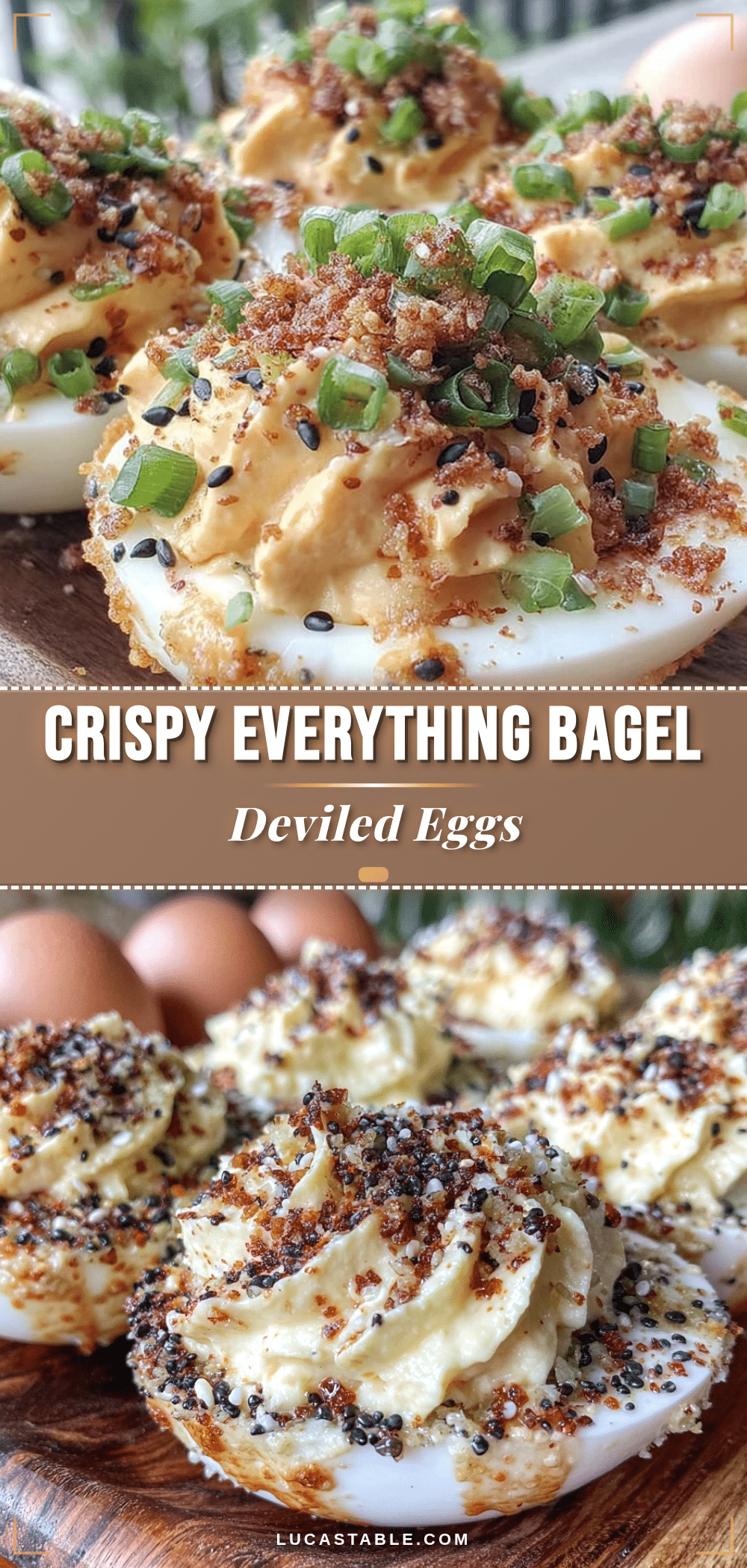 crispy everything bagel deviled eggs recipe