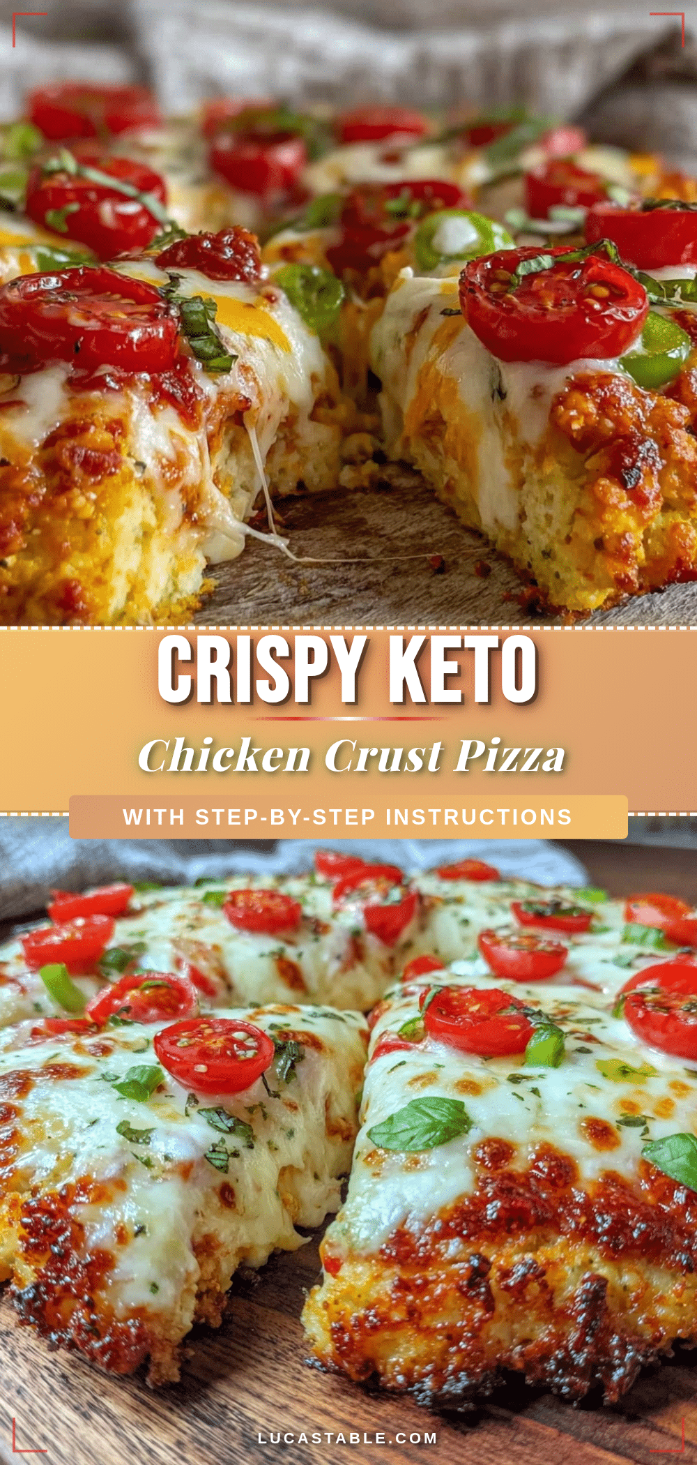 crispy keto chicken crust pizza recipe