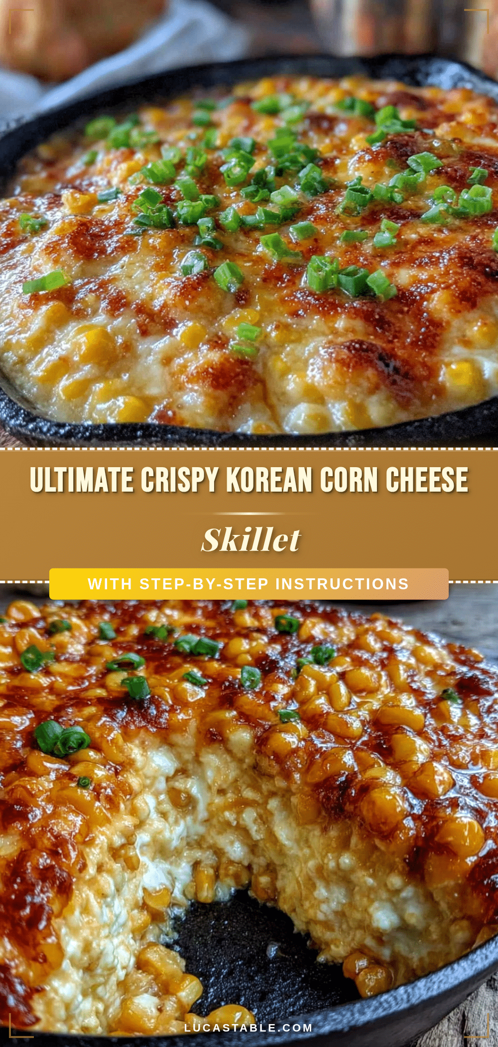 crispy korean corn cheese skillet recipe