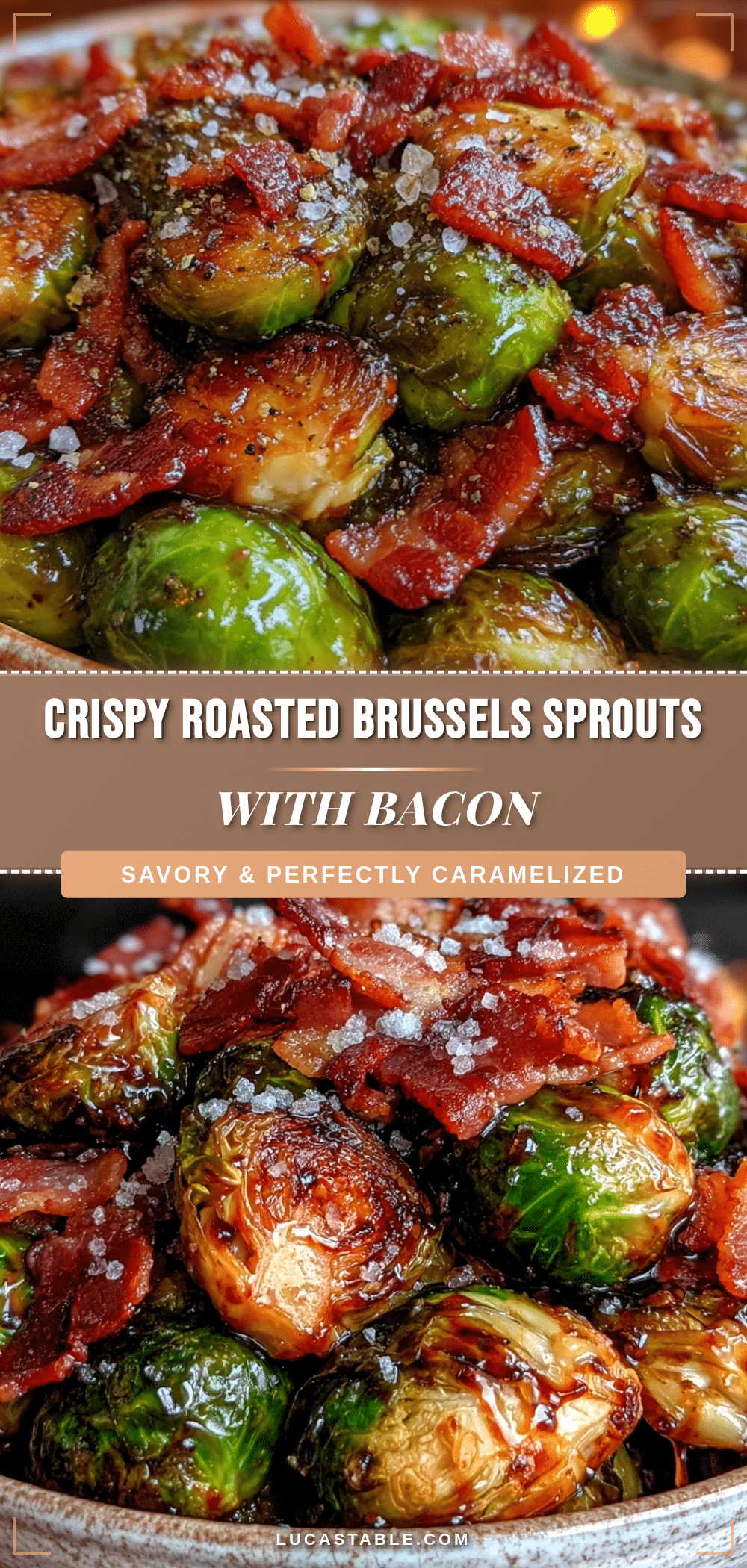 crispy roasted Brussels sprouts with bacon and balsamic glaze recipe
