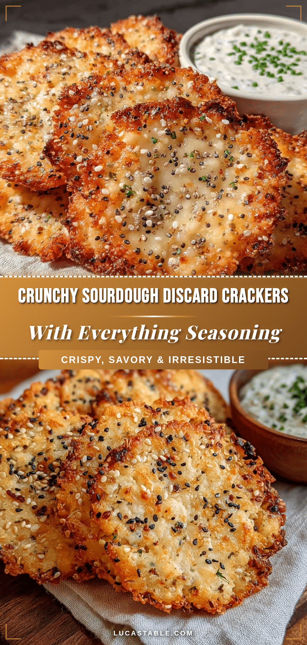 crispy sourdough discard crackers recipe