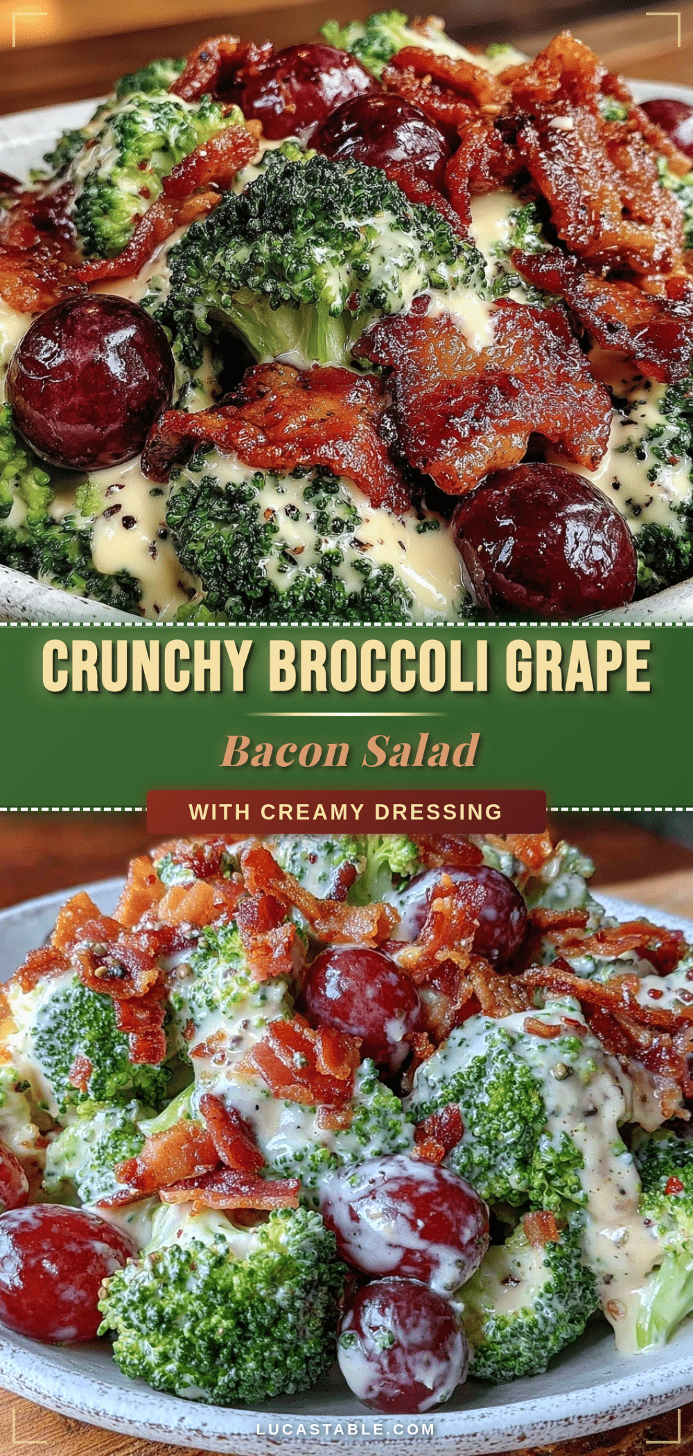 crunchy broccoli grape bacon salad recipe