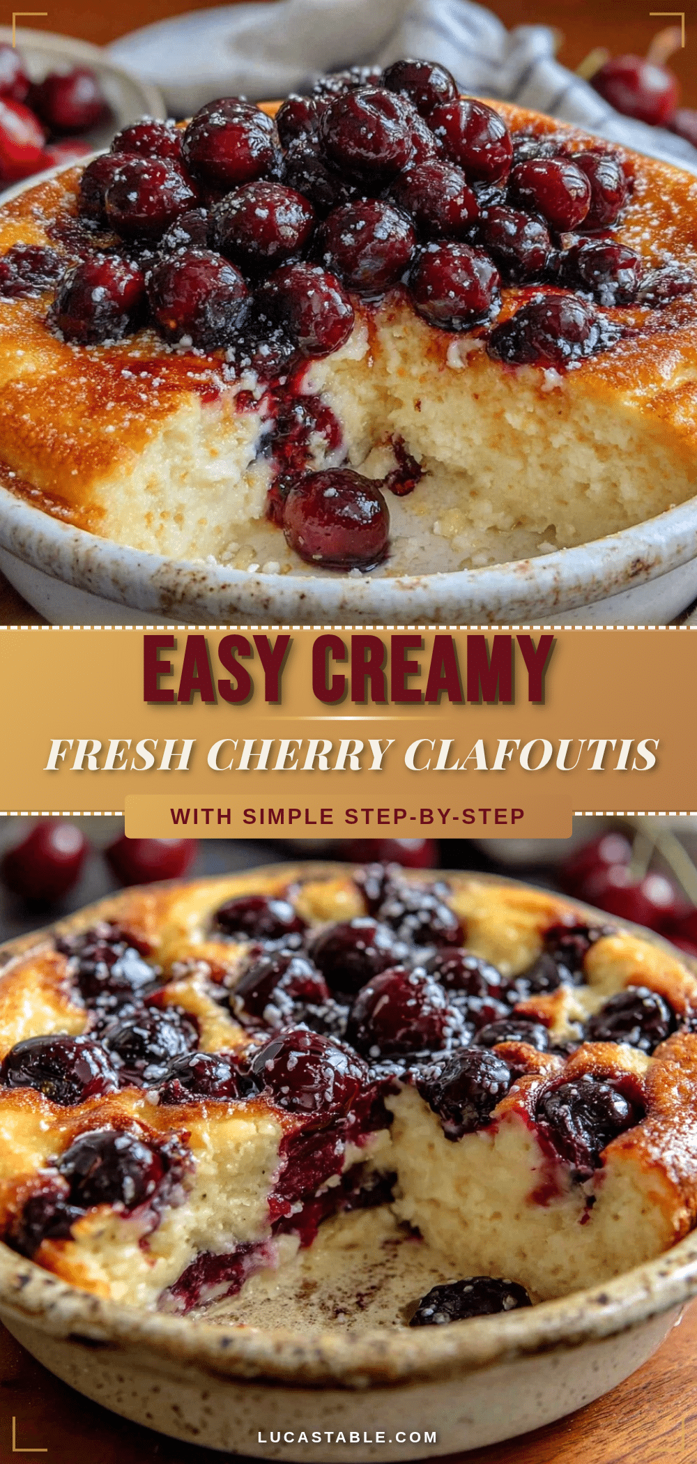 easy creamy fresh cherry clafoutis recipe