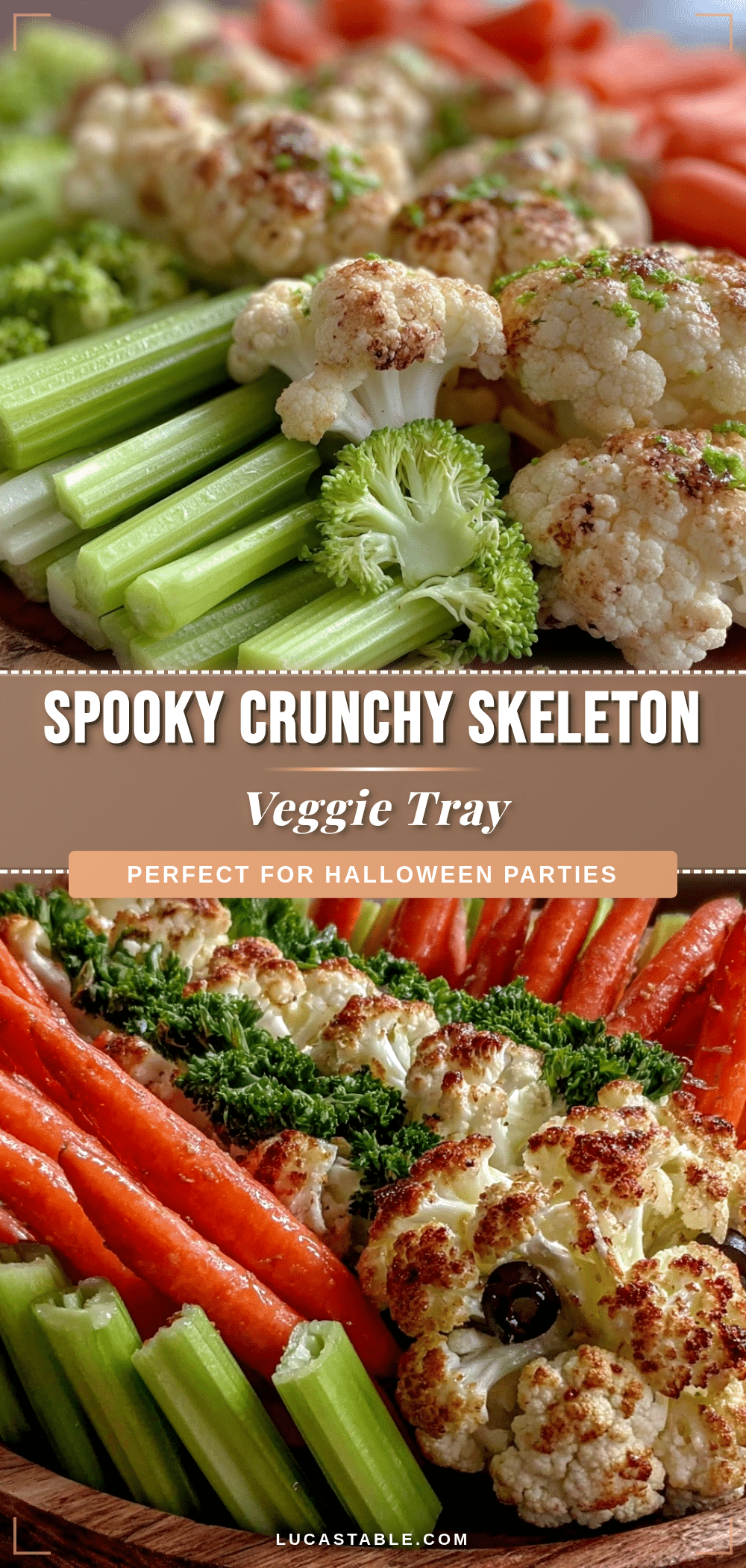 fresh Halloween skeleton veggie tray recipe