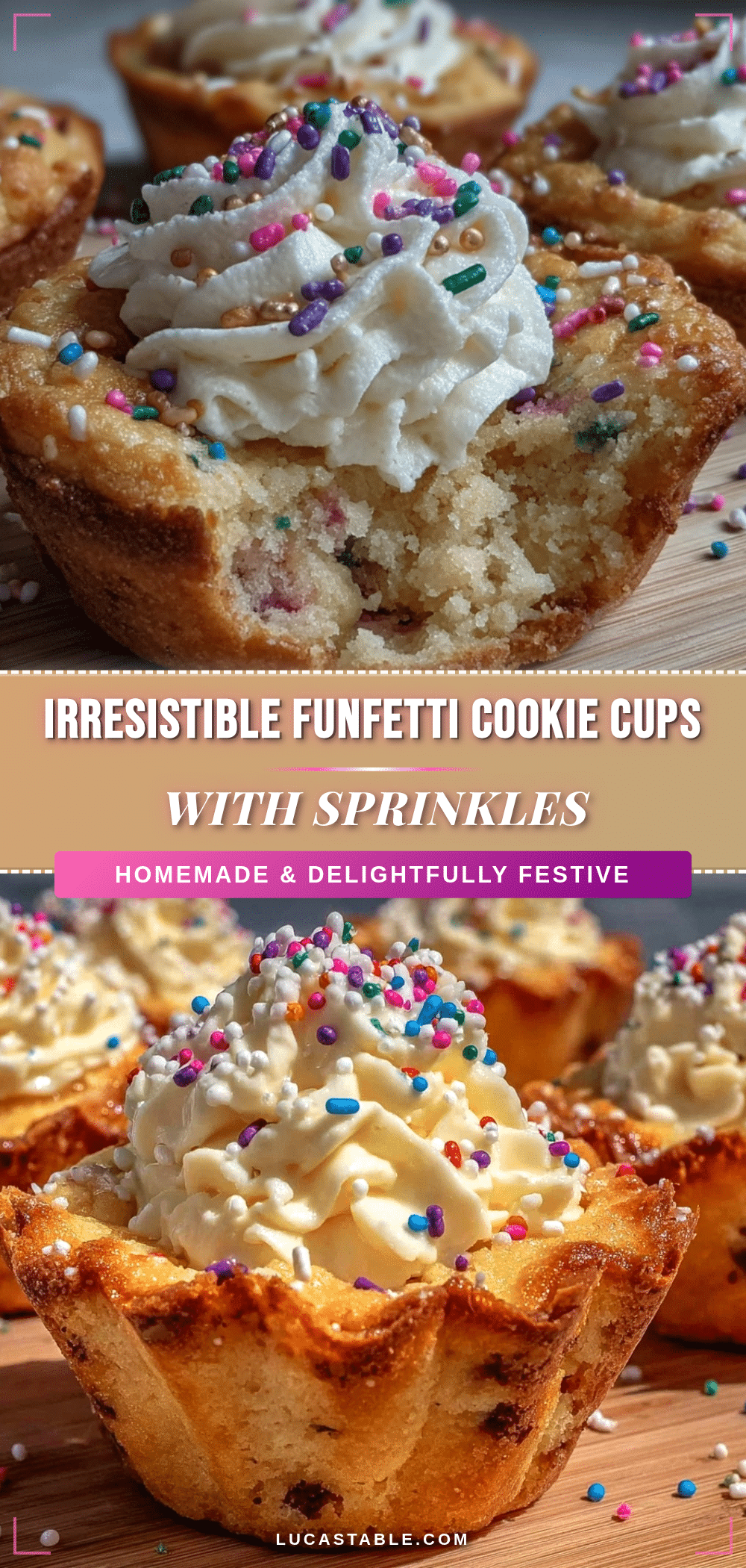 funfetti cookie cups recipe