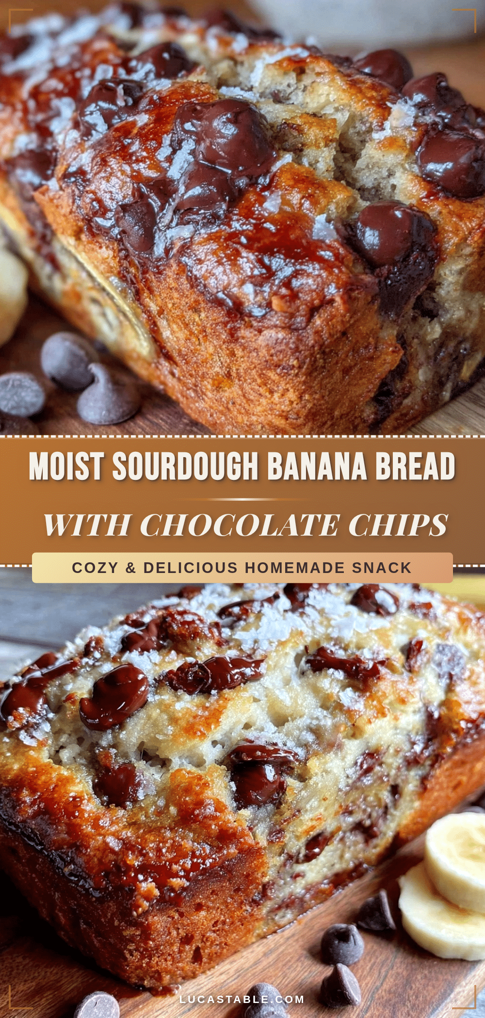 moist sourdough banana bread with chocolate chips recipe