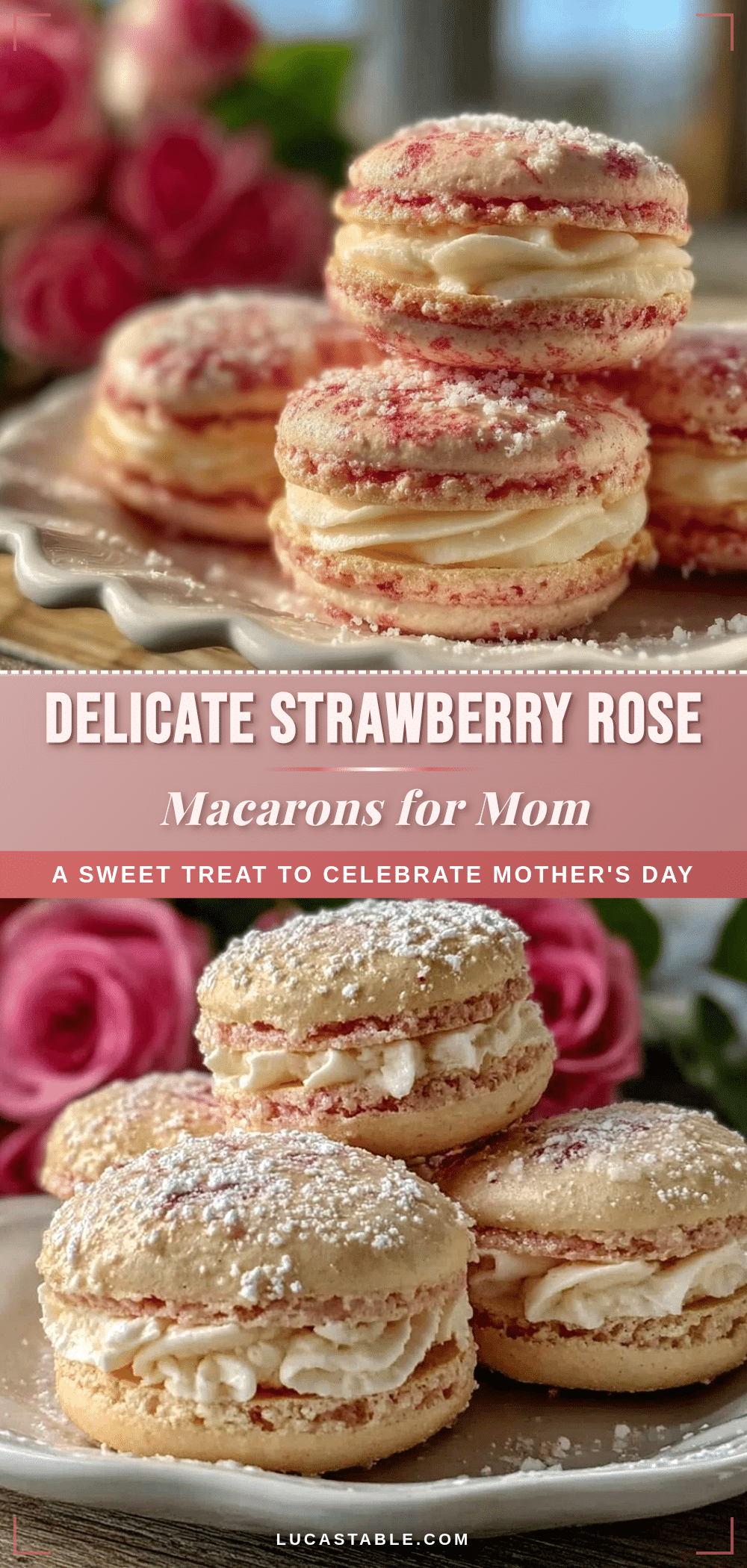 strawberry rose macarons recipe