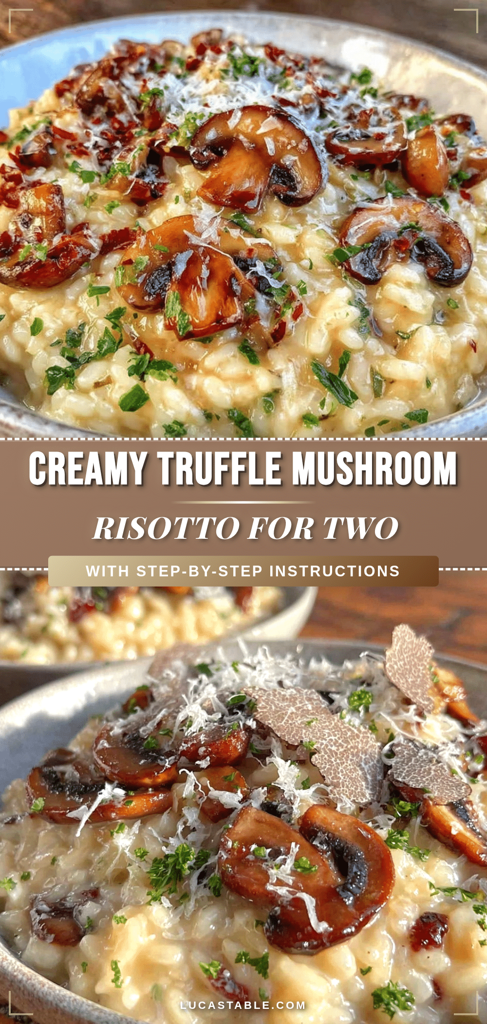 truffle mushroom risotto for two recipe