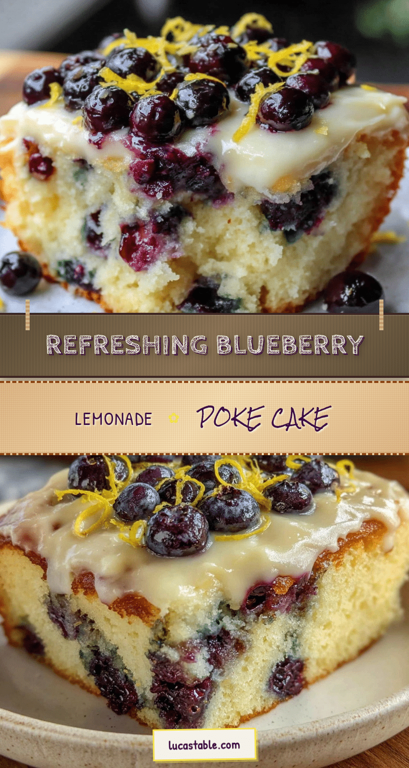 blueberry lemonade poke cake recipe
