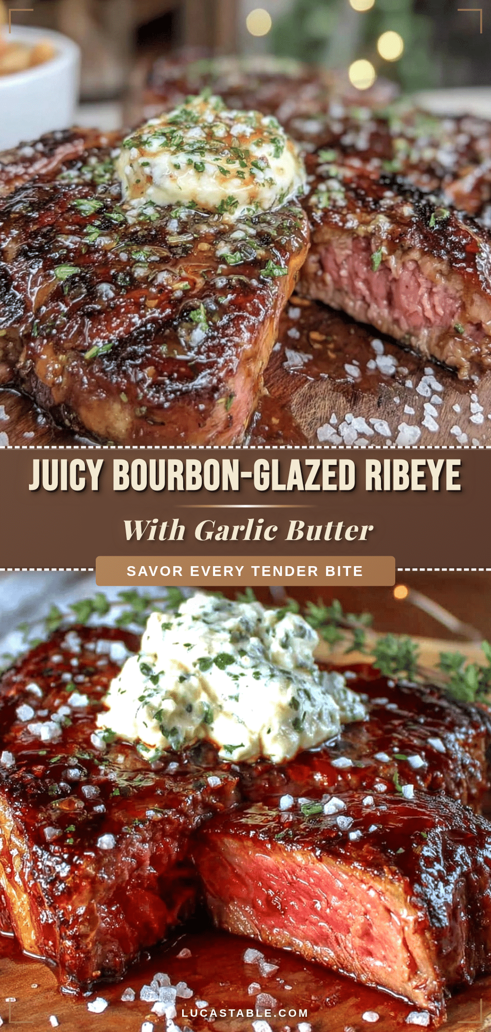 bourbon-glazed ribeye recipe