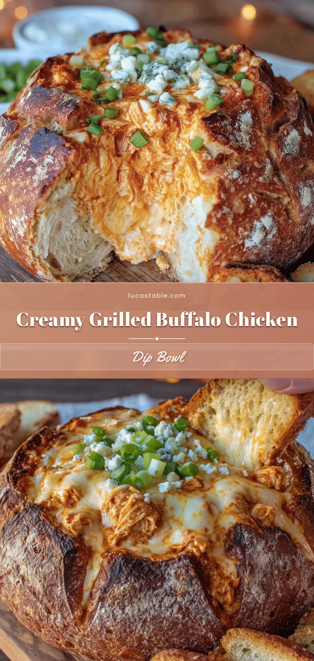 buffalo chicken dip bread bowl recipe