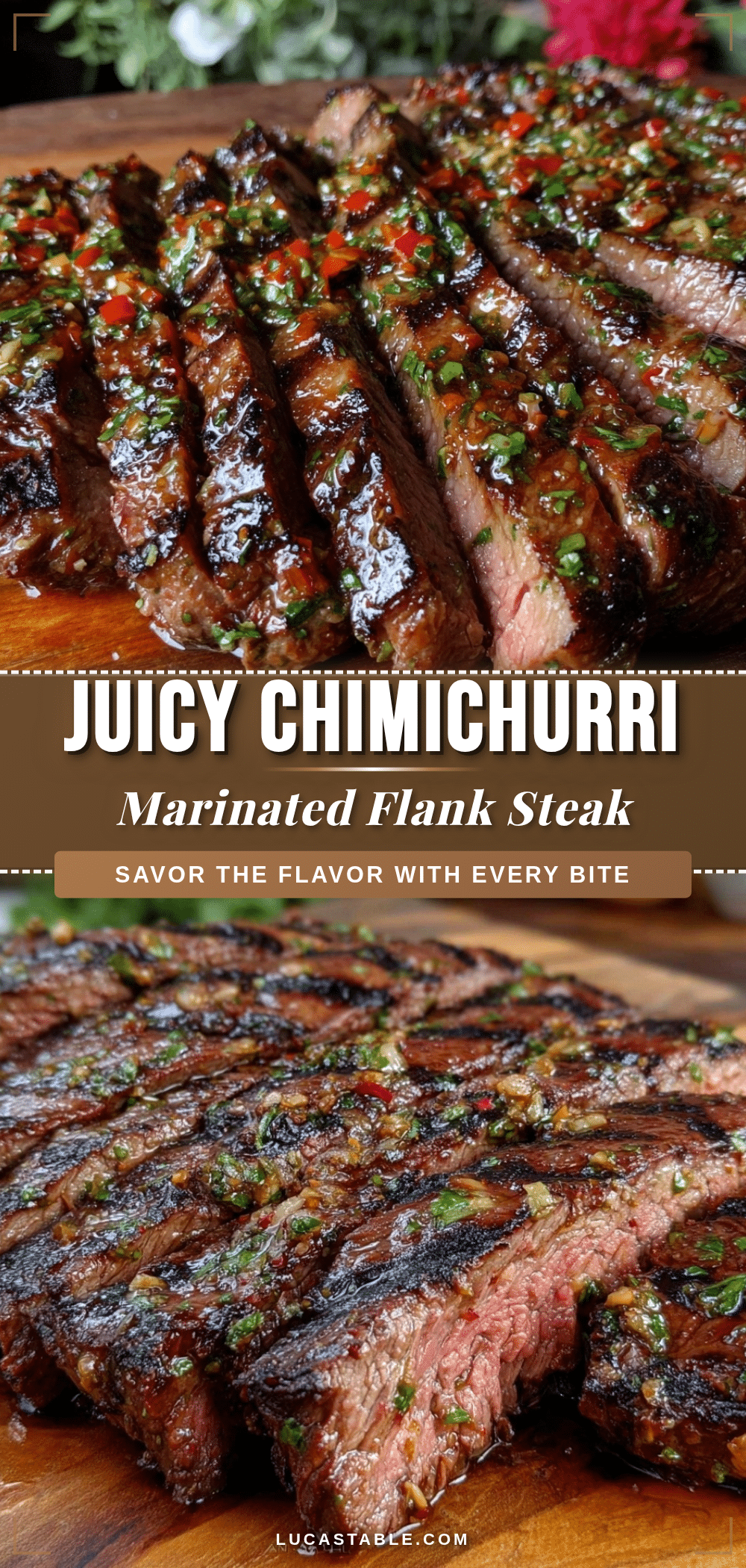 chimichurri marinated flank steak recipe