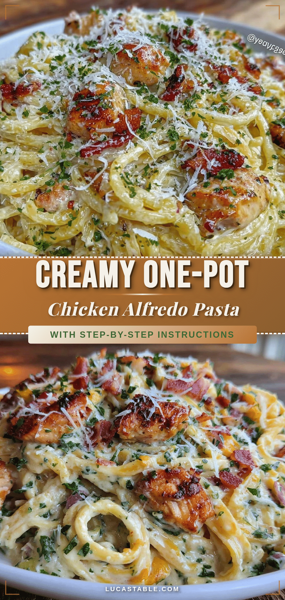 creamy one-pot chicken alfredo pasta recipe