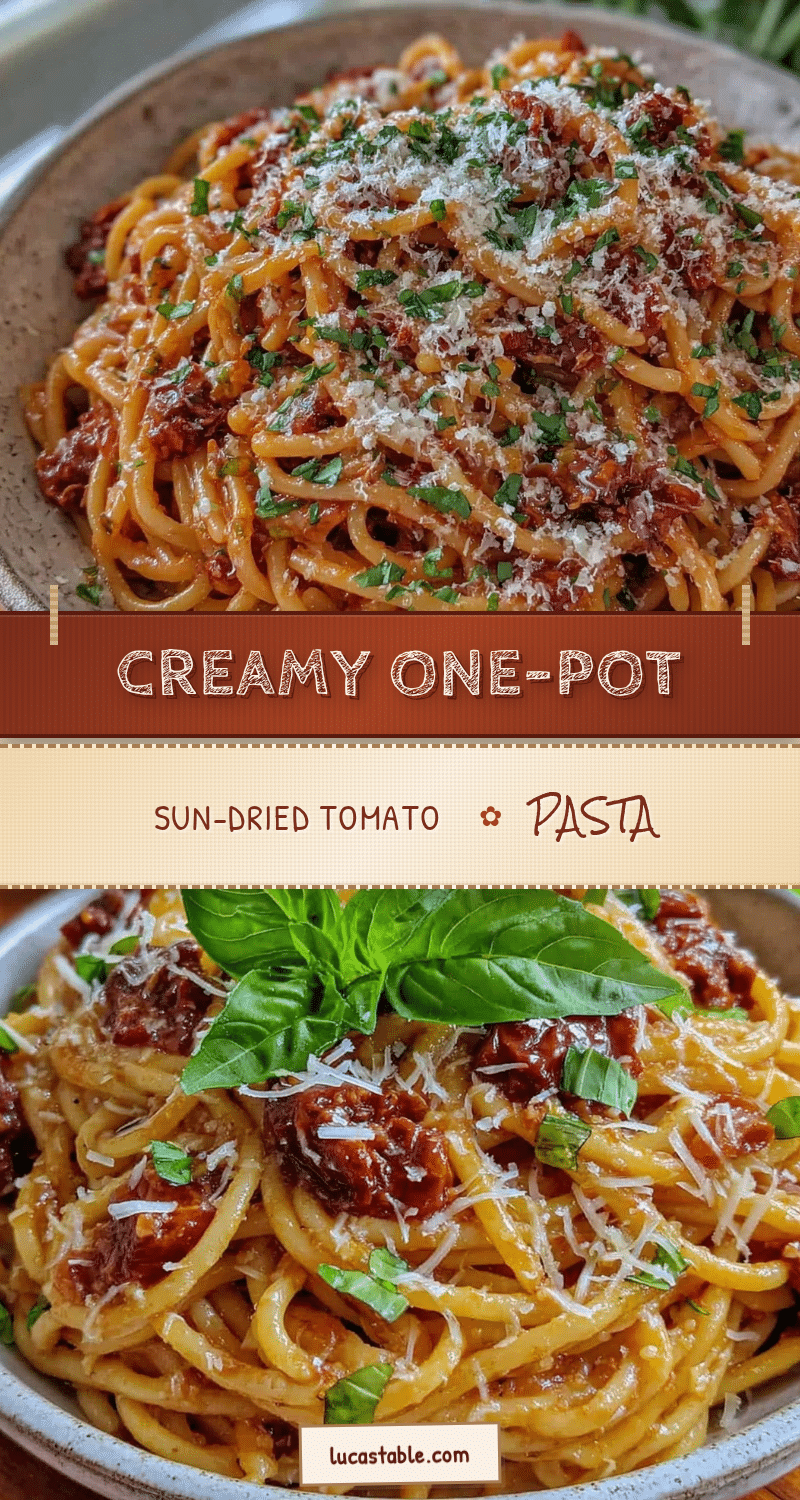 creamy one-pot sun-dried tomato pasta recipe