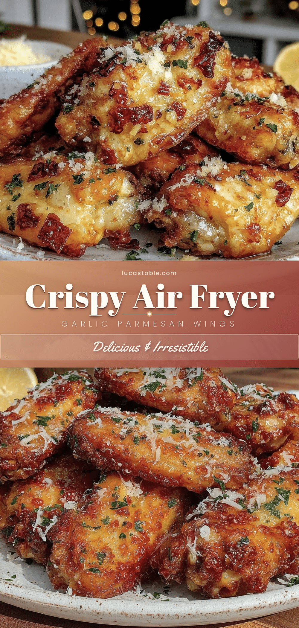 crispy air fryer garlic parmesan wings recipe