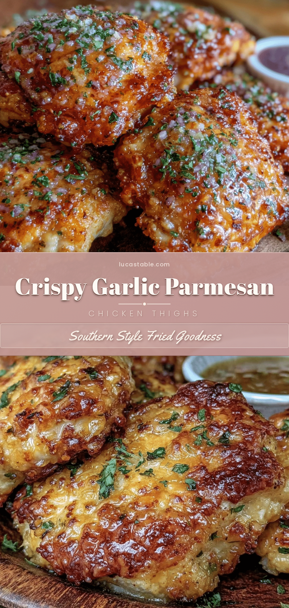 crispy garlic parmesan chicken thighs recipe