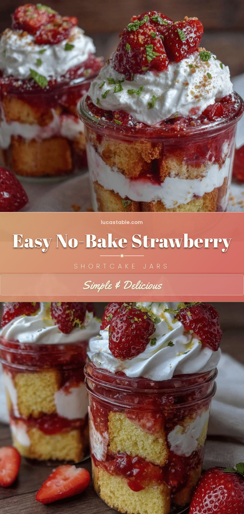 easy no bake strawberry shortcake trifle jars recipe