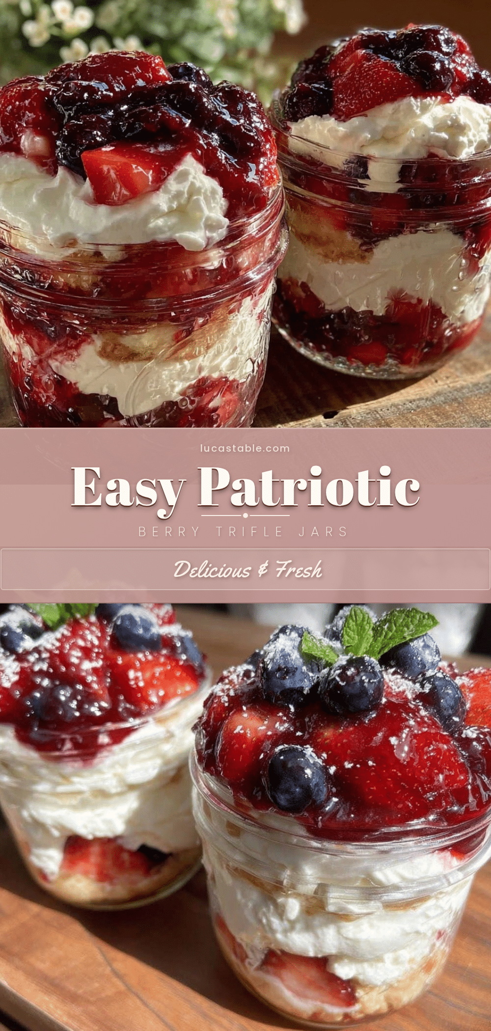 easy patriotic berry trifle jars recipe