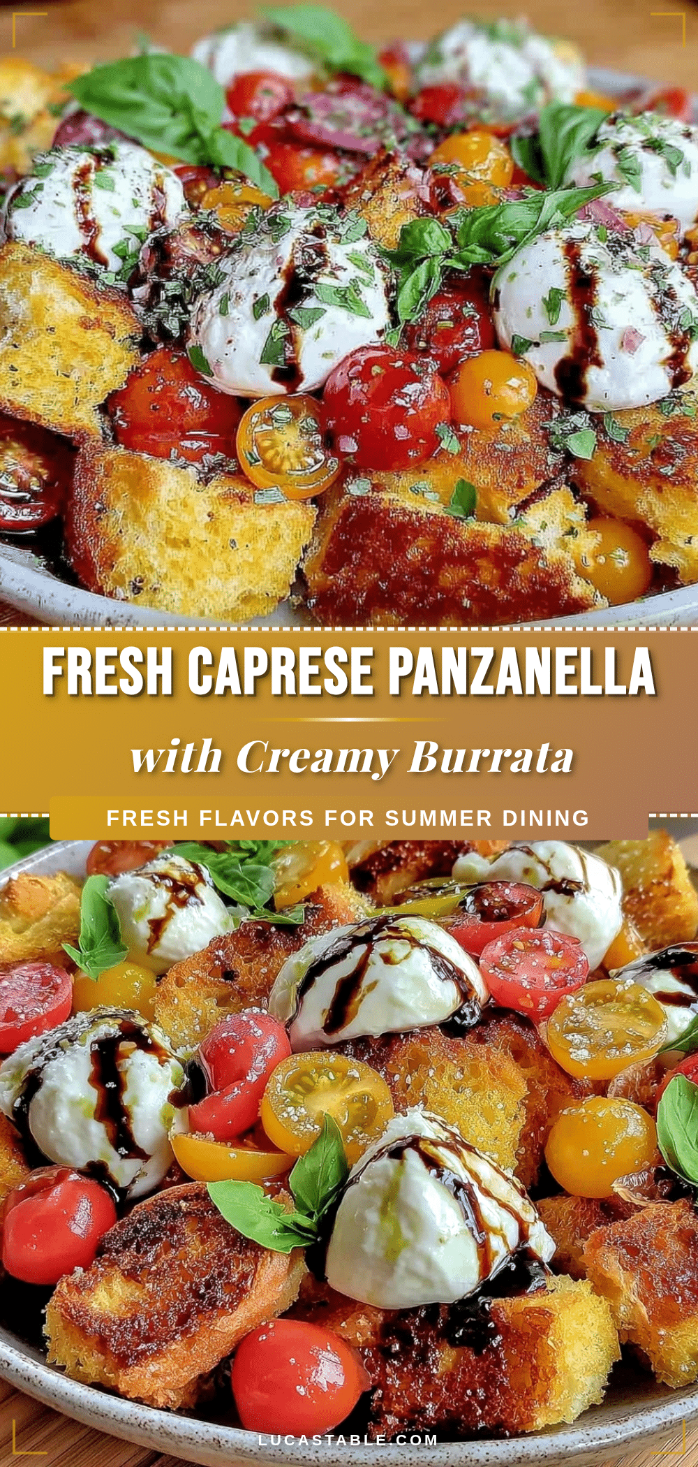 fresh Caprese panzanella recipe