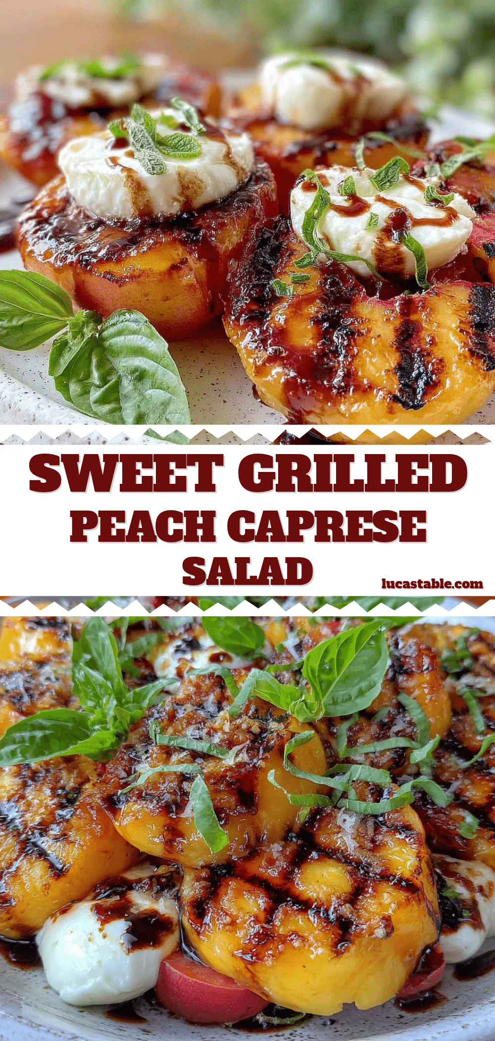 fresh grilled peach caprese salad recipe