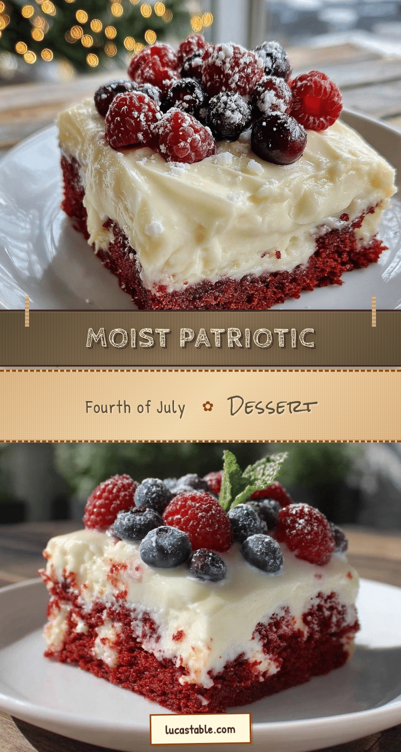 moist Fourth of July dessert with cream cheese frosting recipe