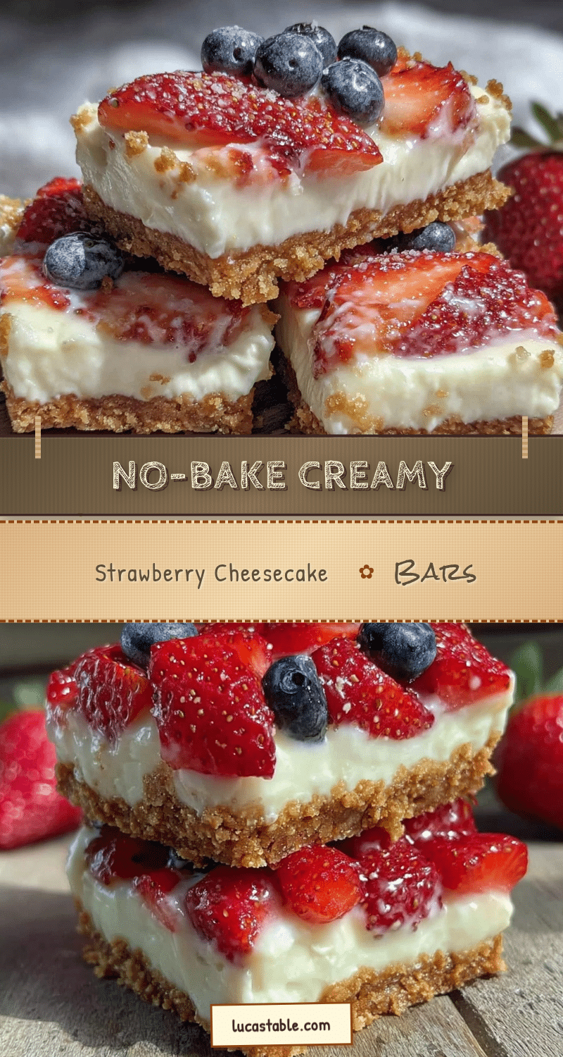 no bake strawberry cheesecake bars recipe