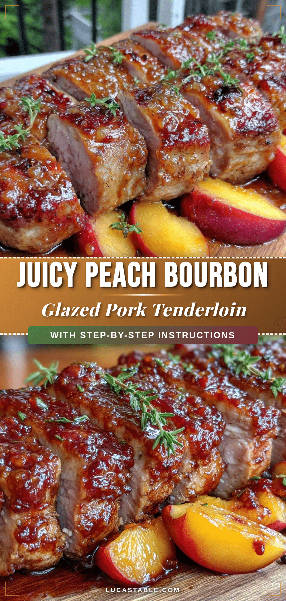 peach bourbon glazed pork tenderloin recipe