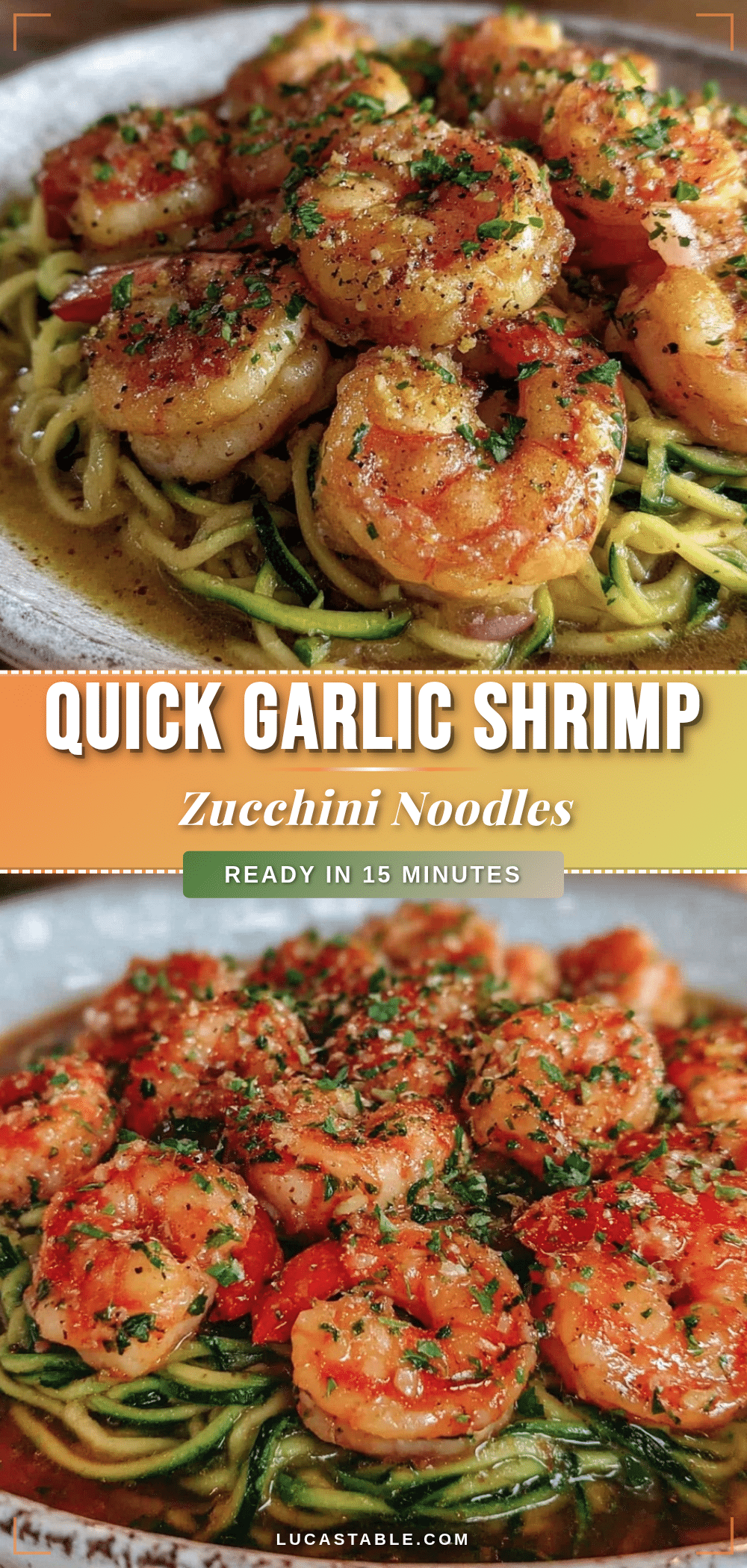 quick garlic shrimp zucchini noodles recipe