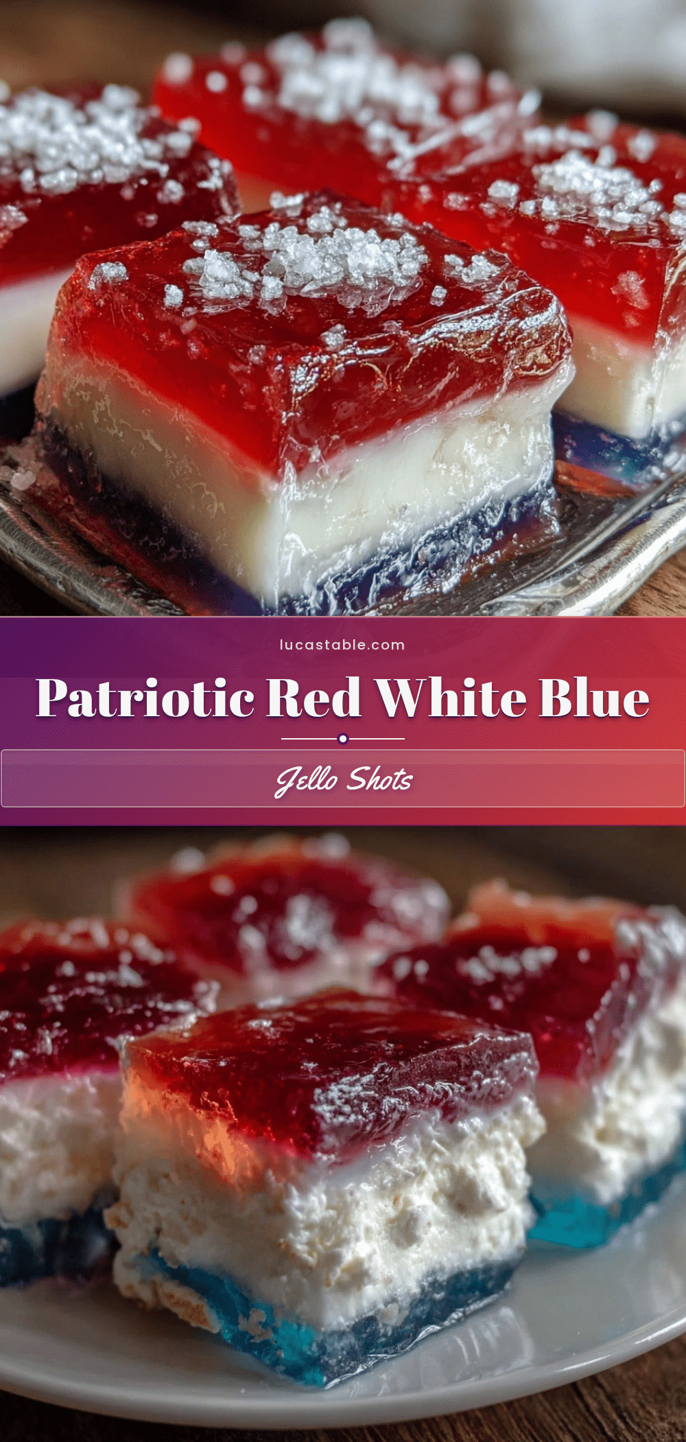red white blue layered jello shots recipe