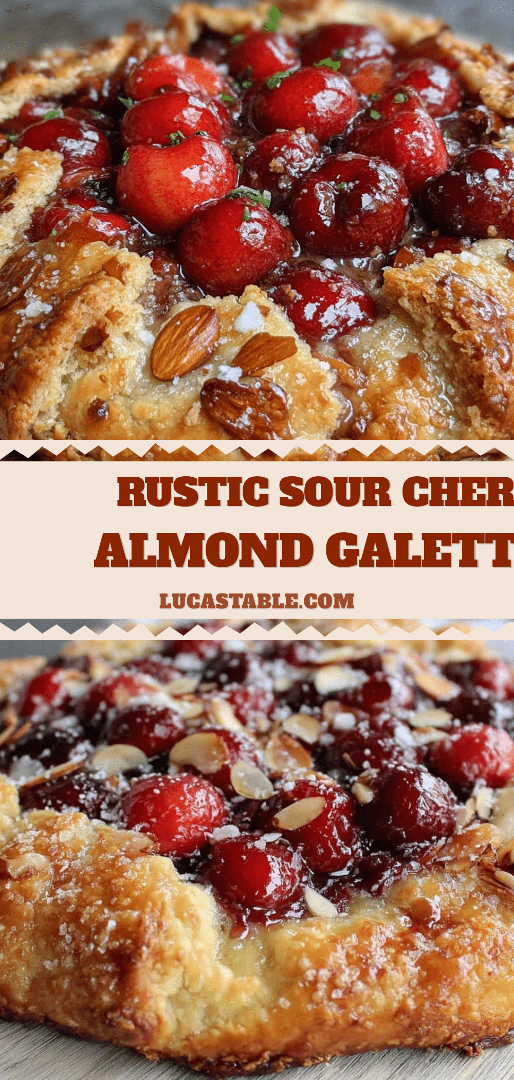 Rustic Sour Cherry Almond Galette recipe