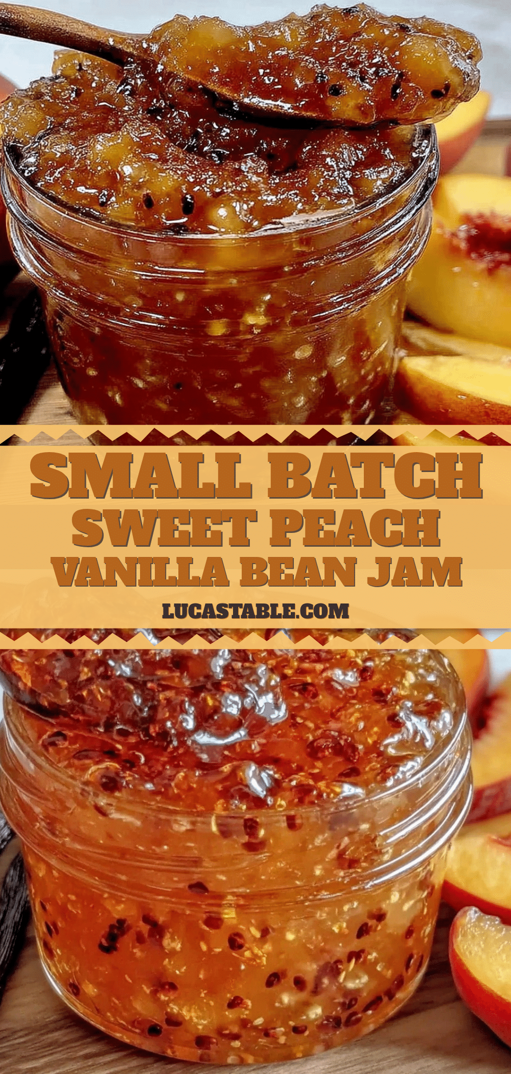 small batch peach vanilla bean jam recipe