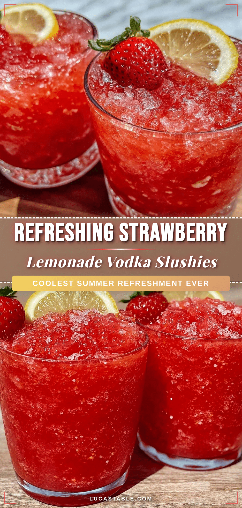strawberry lemonade vodka slushies recipe