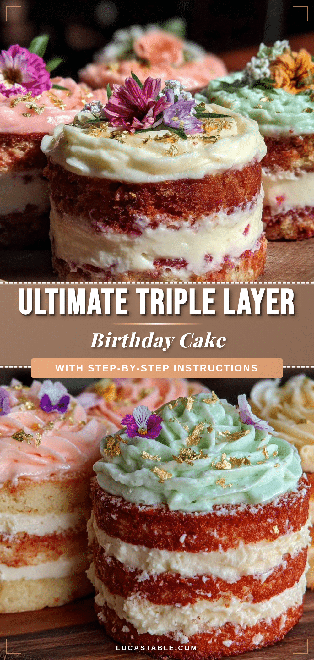 triple layer birthday cake recipe