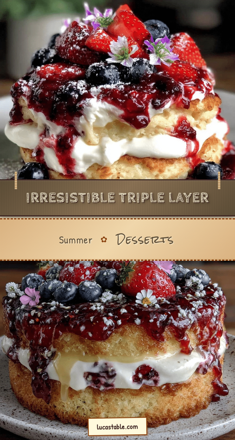 triple layer summer dessert with fresh berries recipe