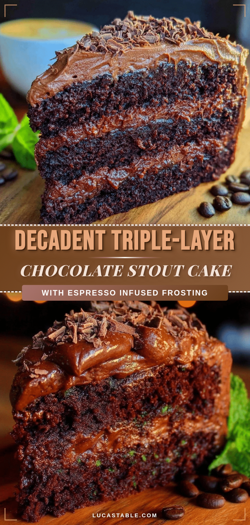 triple-layered chocolate stout cake recipe