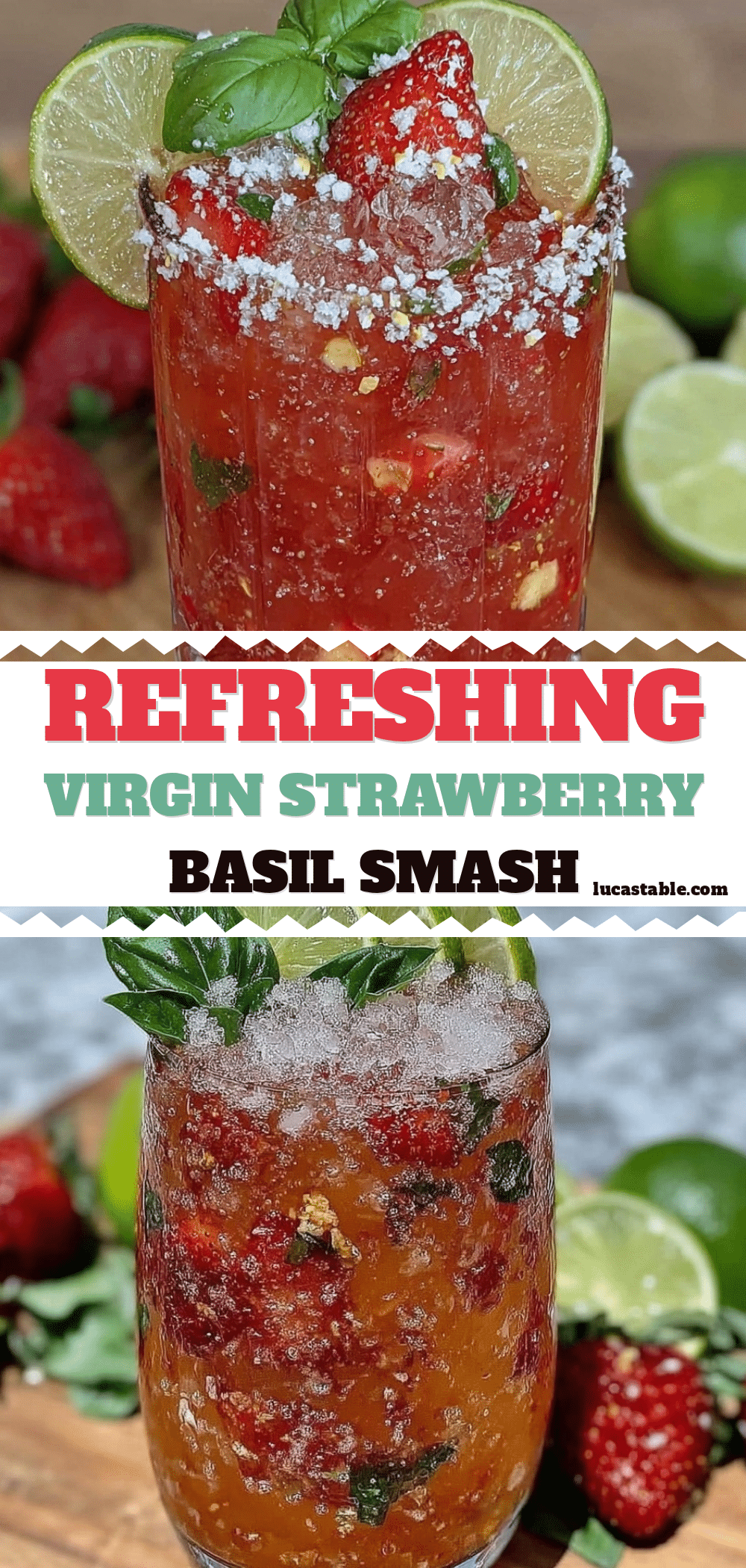 virgin strawberry basil smash mocktail recipe