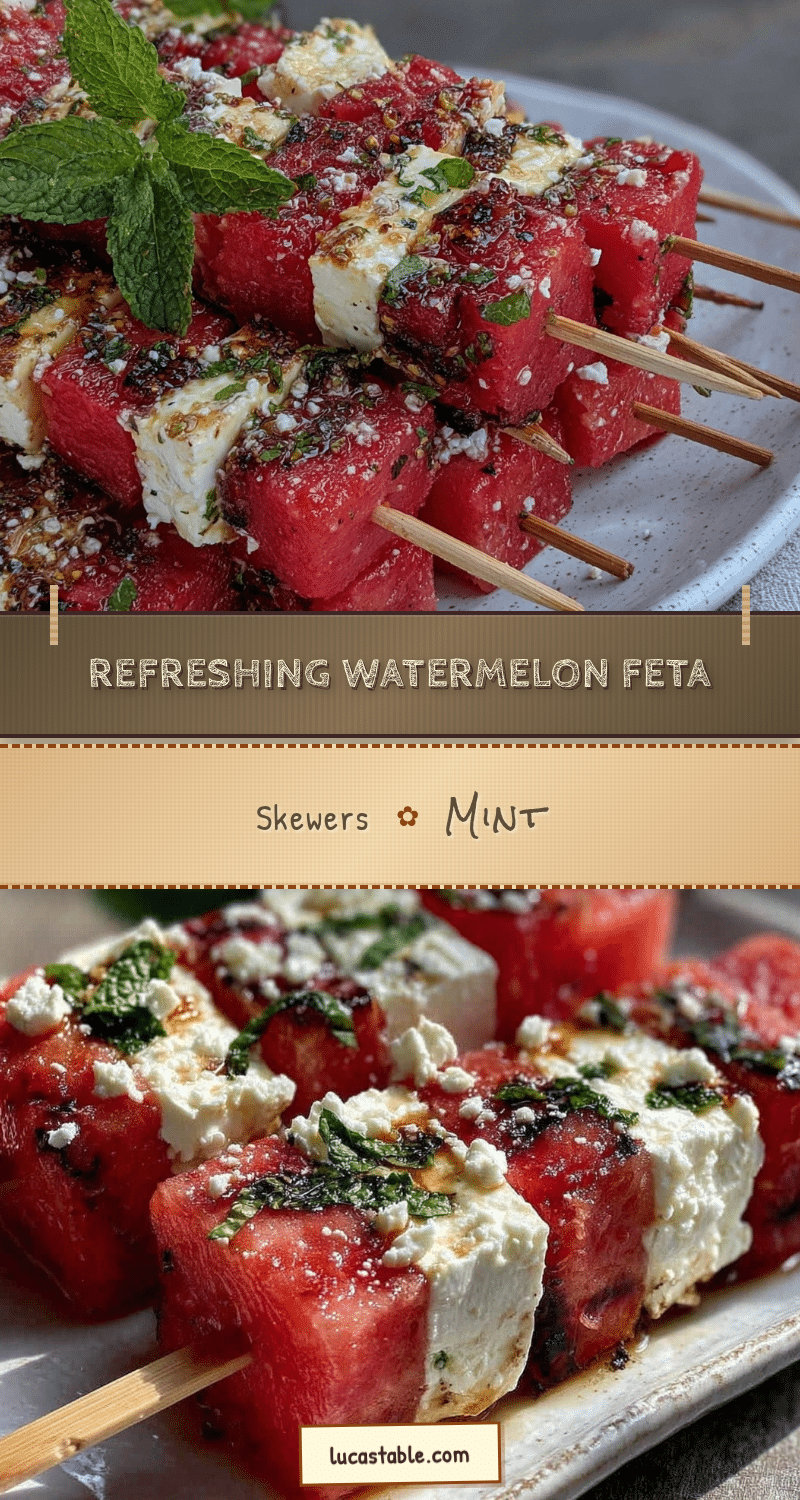 watermelon feta mint skewers recipe