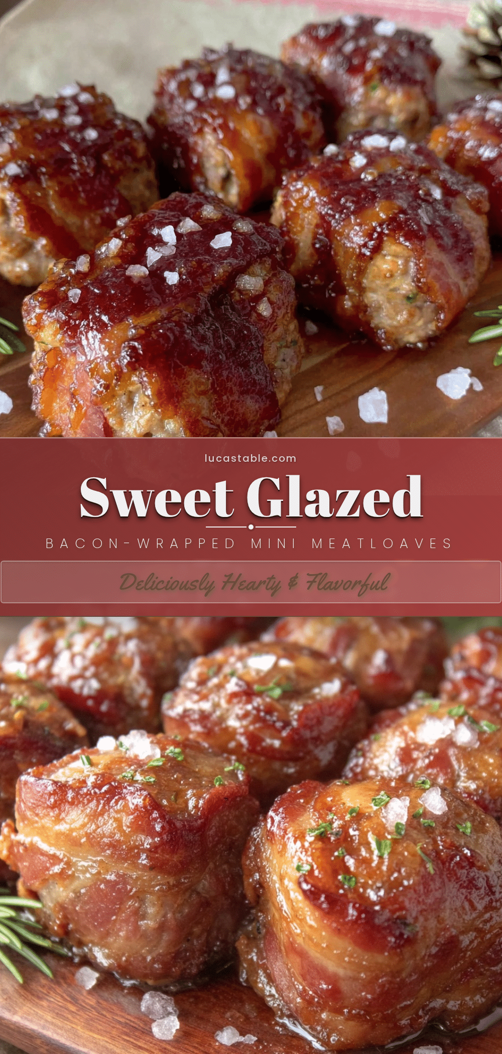 bacon-wrapped mini meatloaves recipe