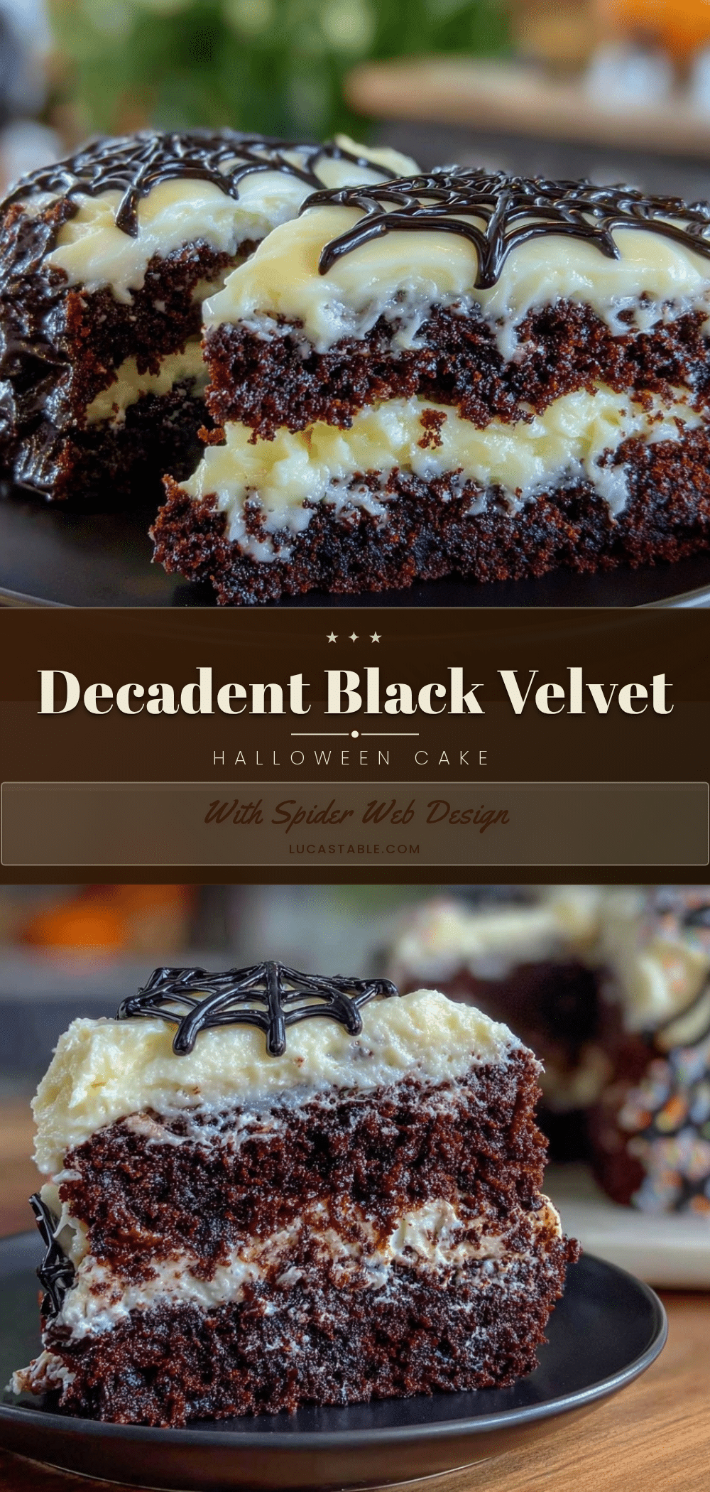 black velvet Halloween layer cake recipe