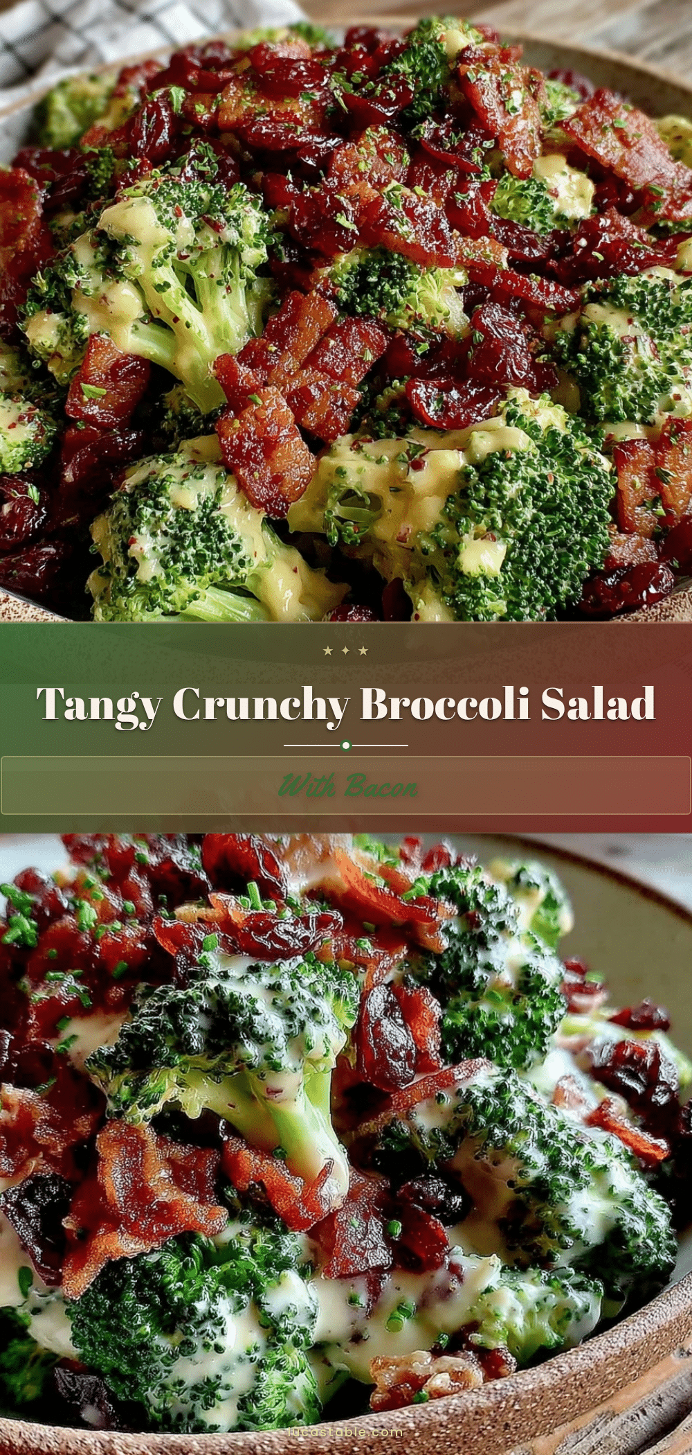 broccoli salad with bacon and cranberries recipe
