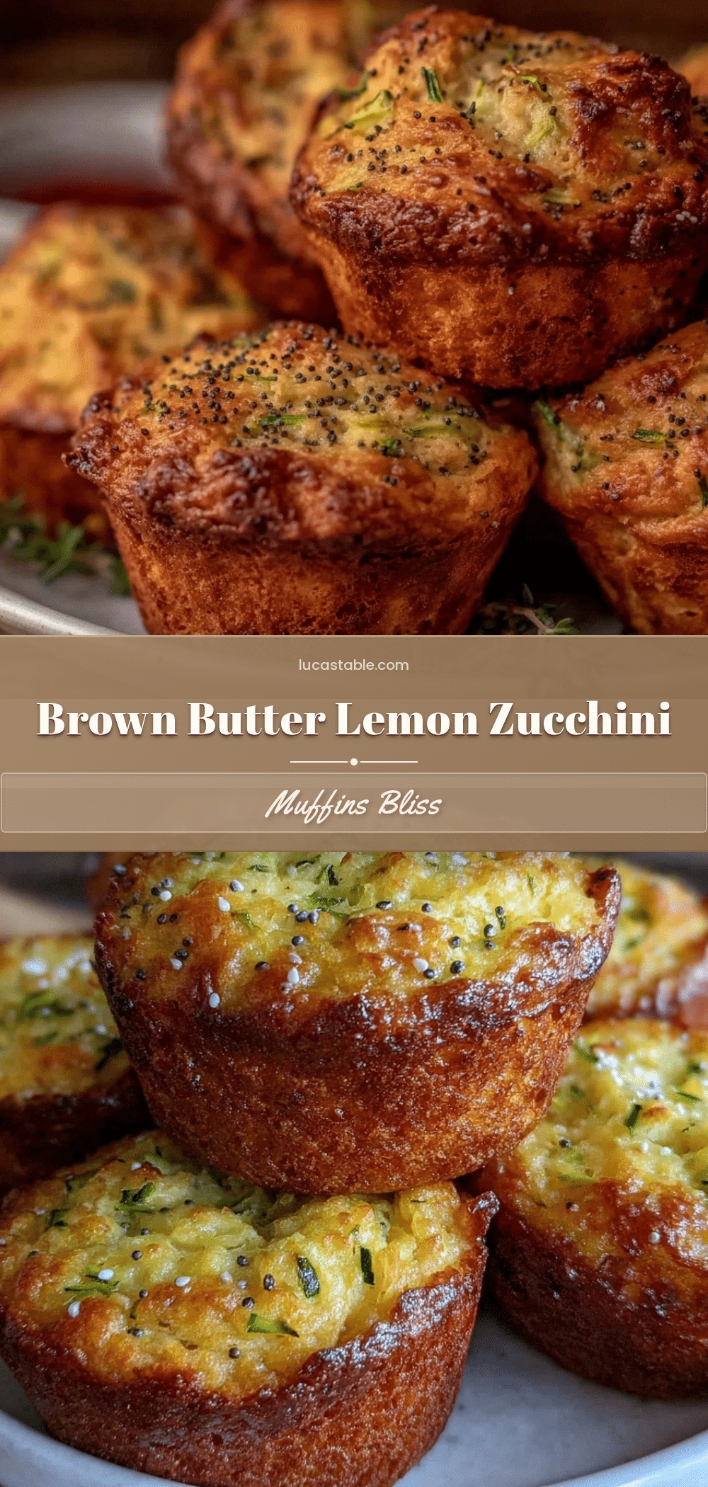 brown butter lemon zucchini muffins recipe