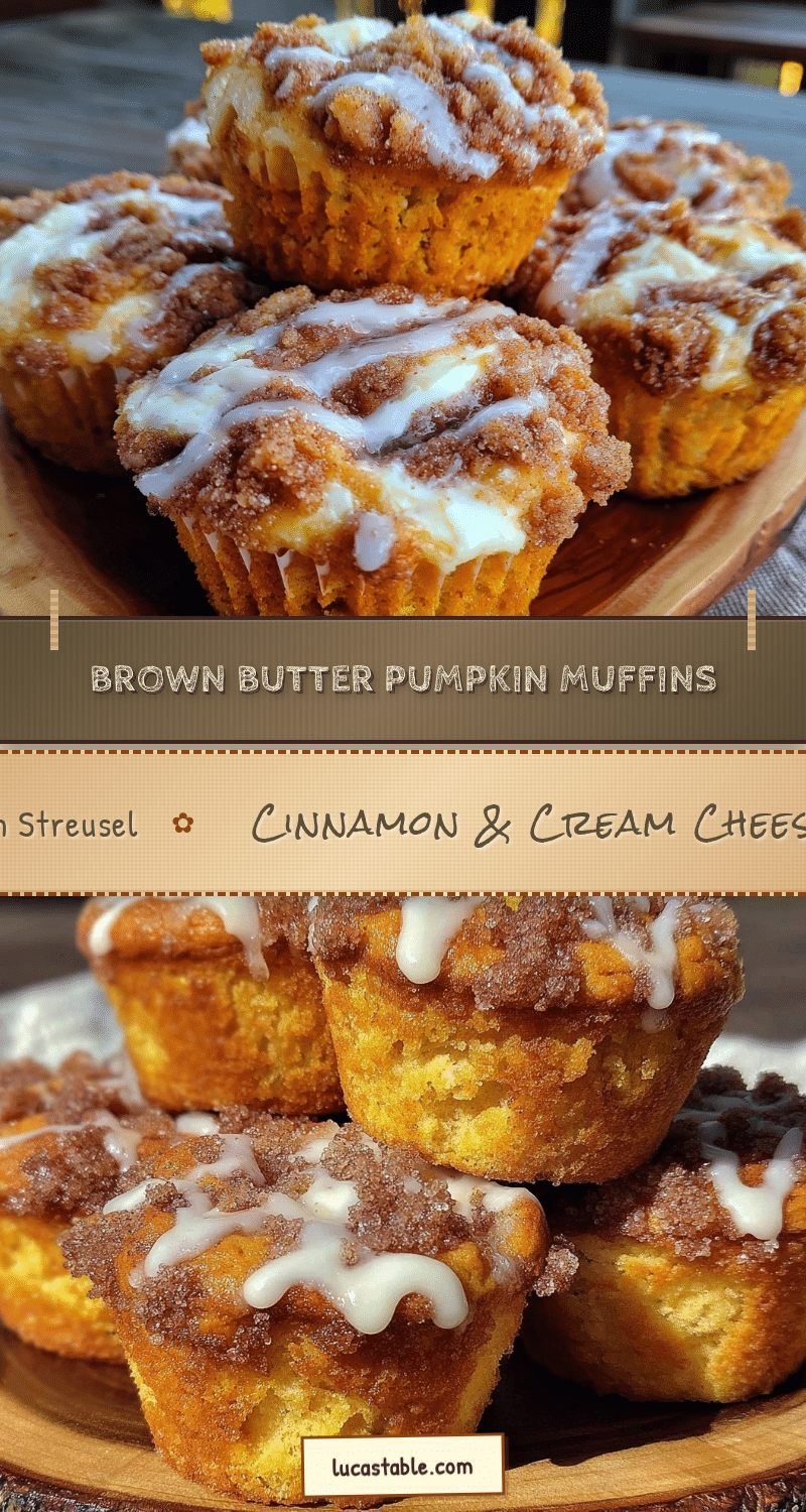 brown butter pumpkin cream cheese muffins recipe