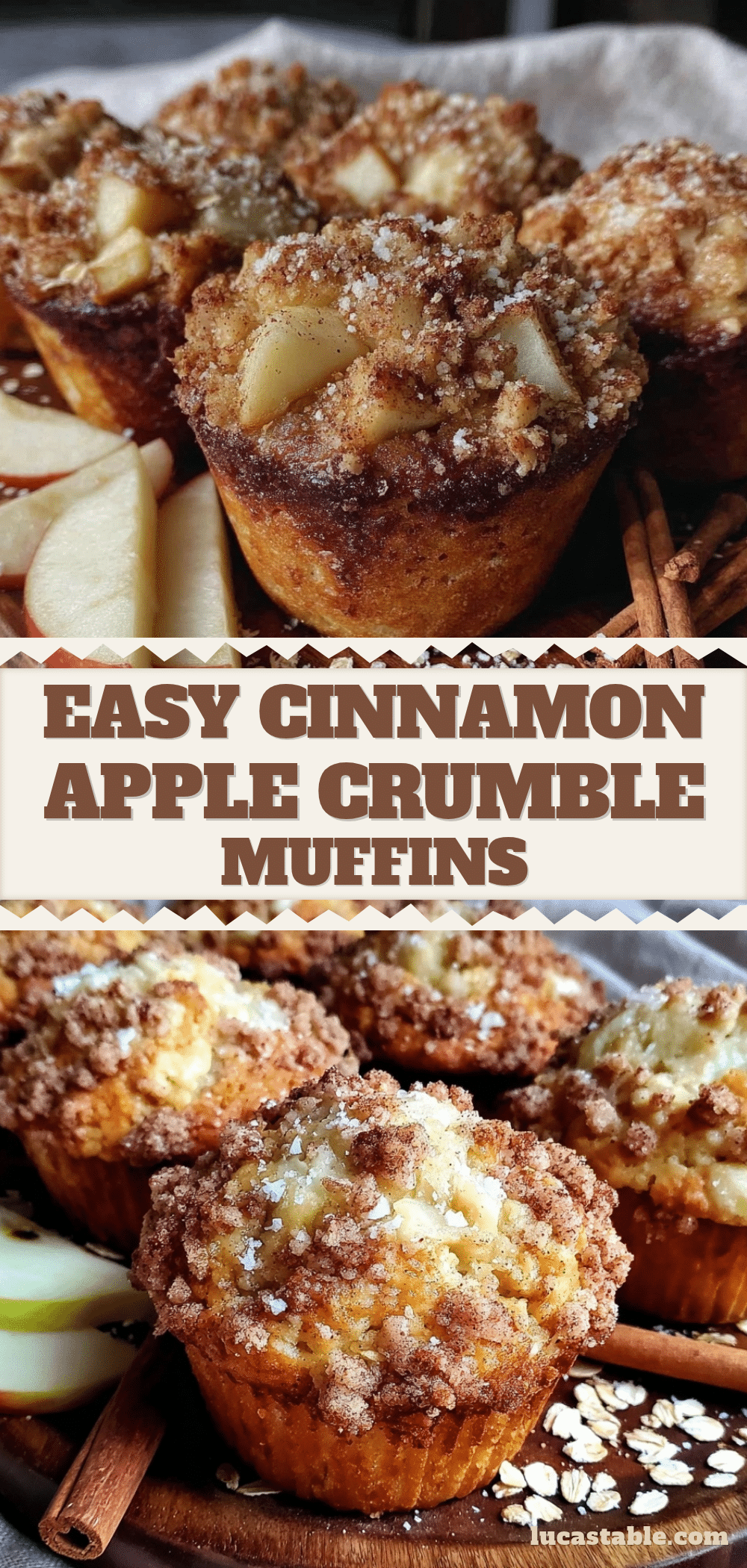 cinnamon apple crumble muffins recipe