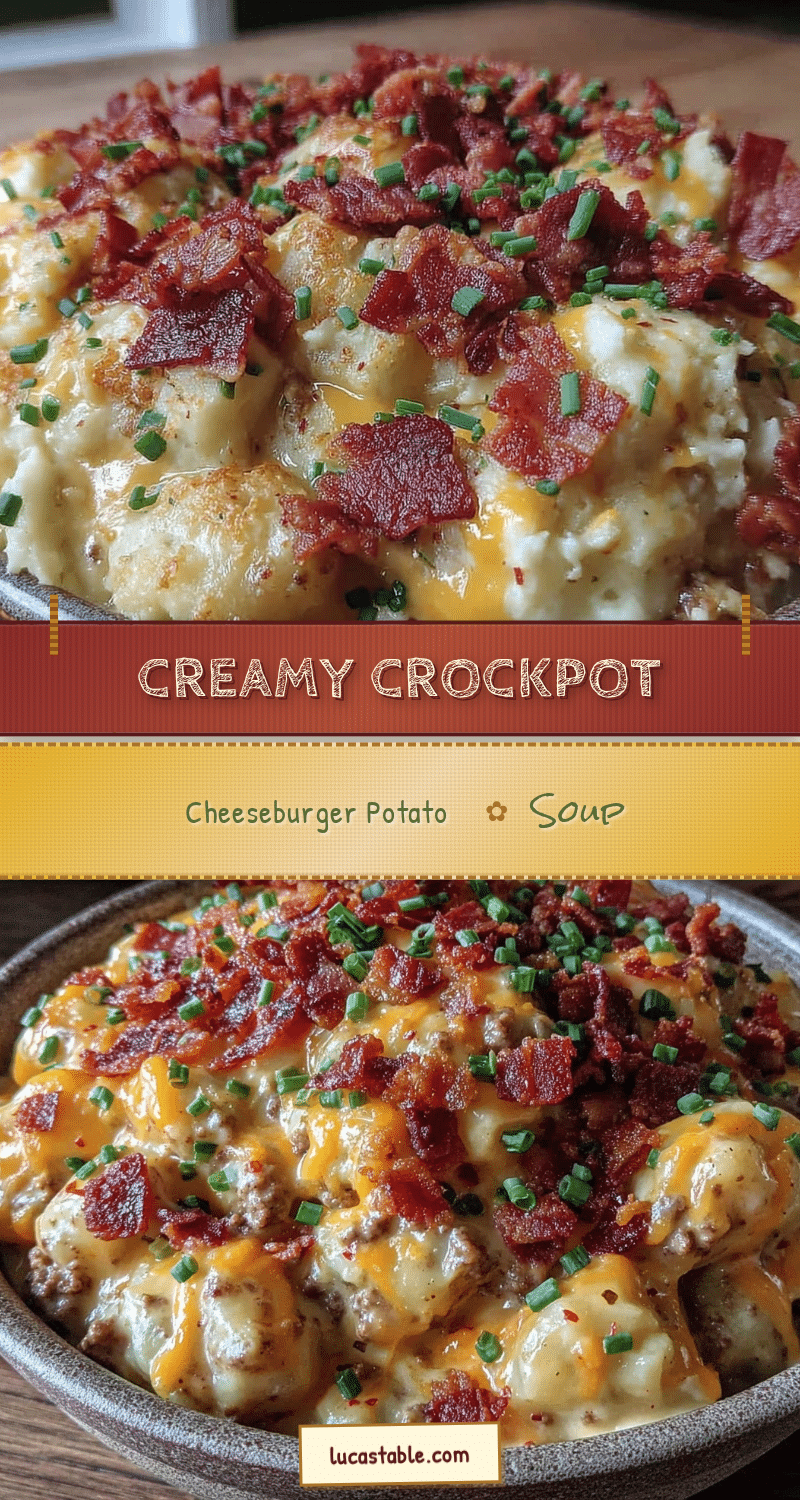 creamy crockpot cheeseburger potato soup recipe