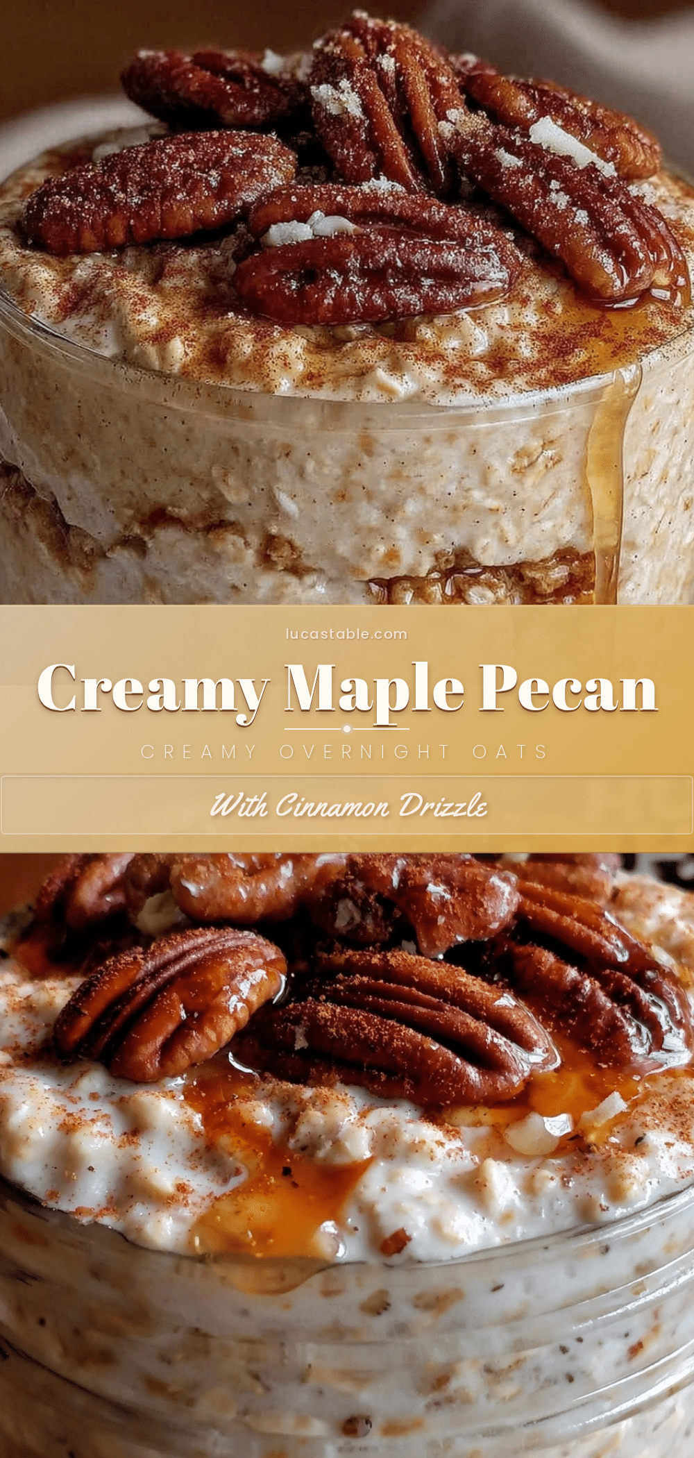 creamy maple pecan overnight oats recipe