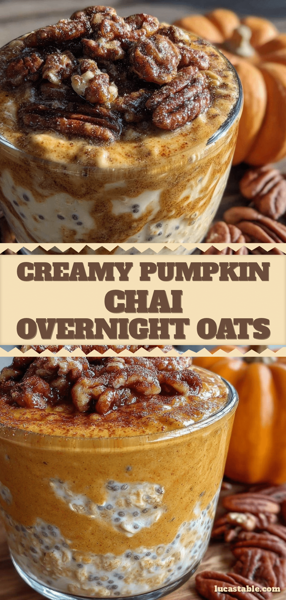 creamy pumpkin overnight oats recipe