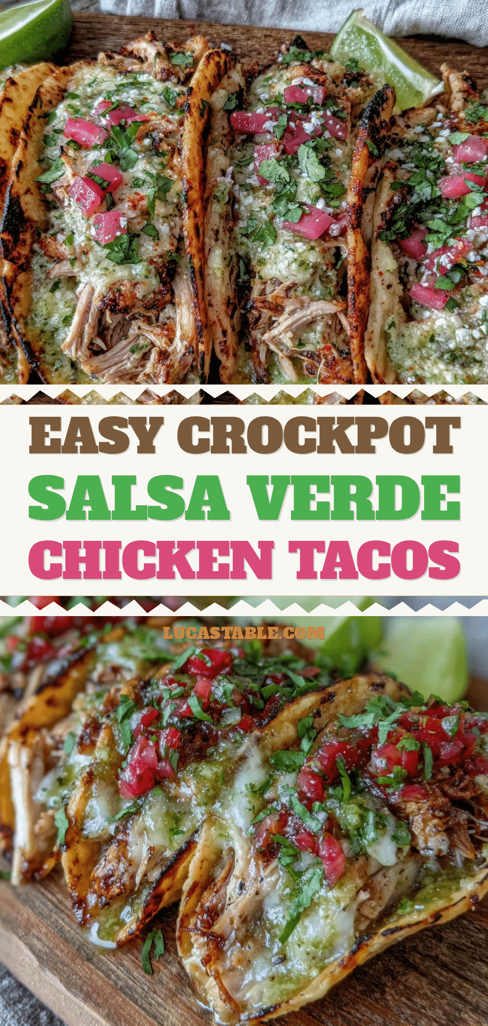 crockpot salsa verde chicken tacos recipe