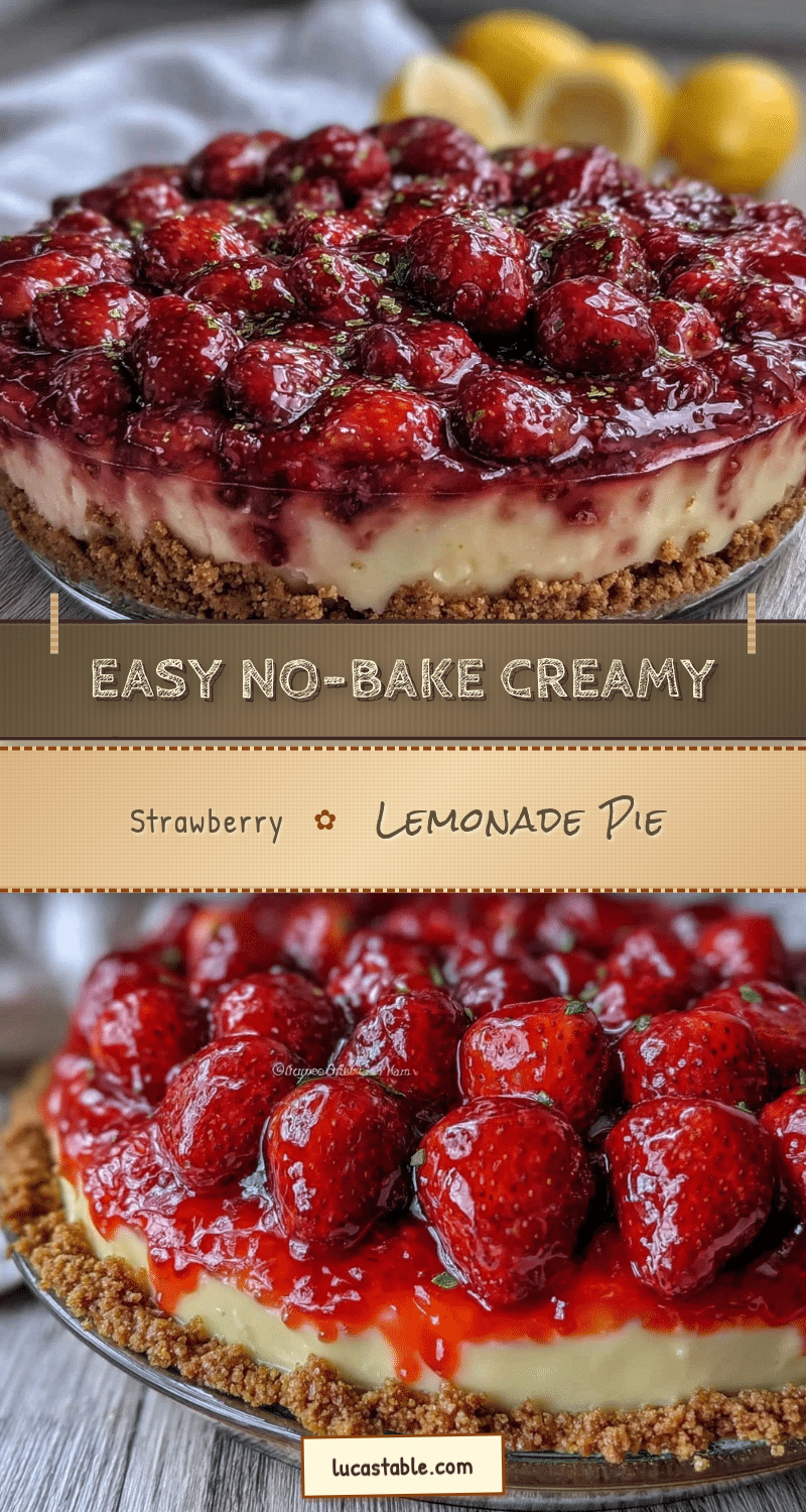 easy no-bake strawberry lemonade pie recipe
