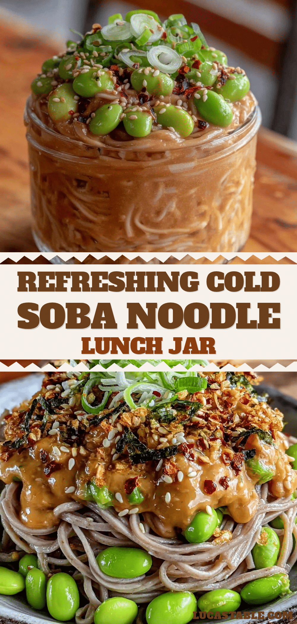 fresh cold soba noodle lunch jar recipe