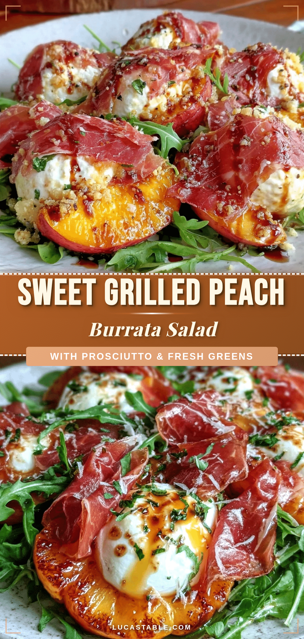 fresh grilled peach and burrata salad recipe